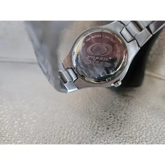 Fossil Men's Blue Watch 100M Stainless Steel Water Resist AM3421 - Picture 12 of 12